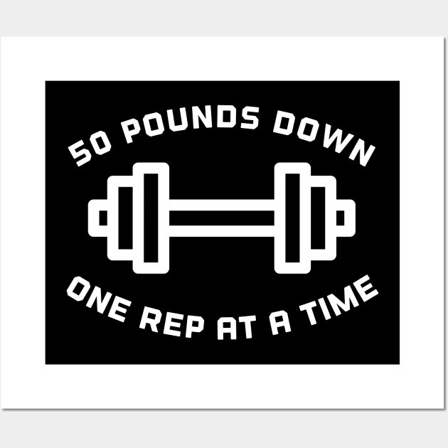 50 Pounds Down Body Transformation Weight Loss Wall Art by sewandtell